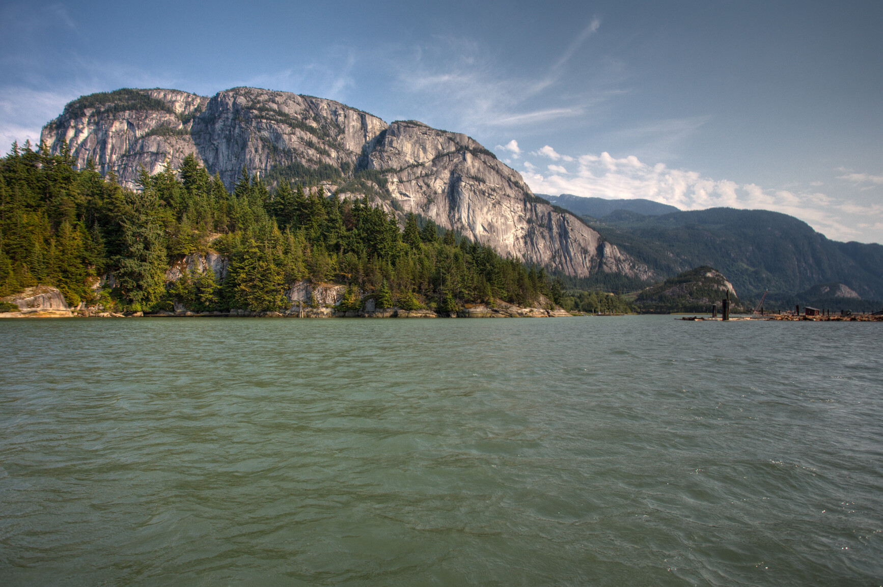 View of Stawamus Chief from Howe Sound.