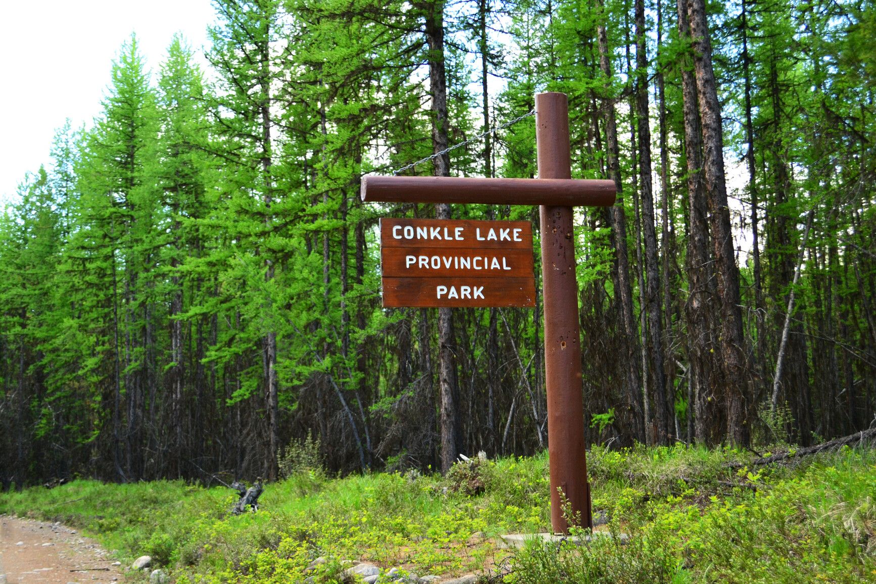Conkle Lake Park entrance sign.
