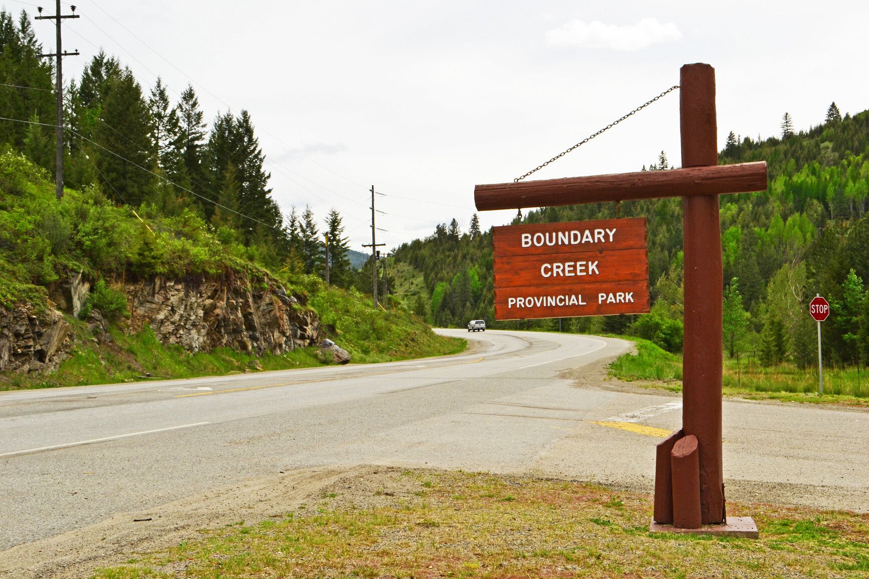 Boundary Creek Park entrance sign.