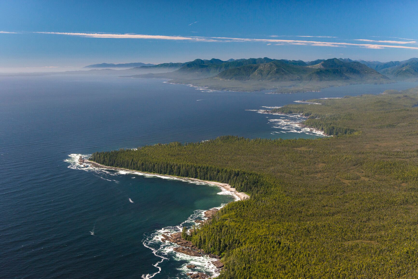 Aerial view of Flores Island coastal area.