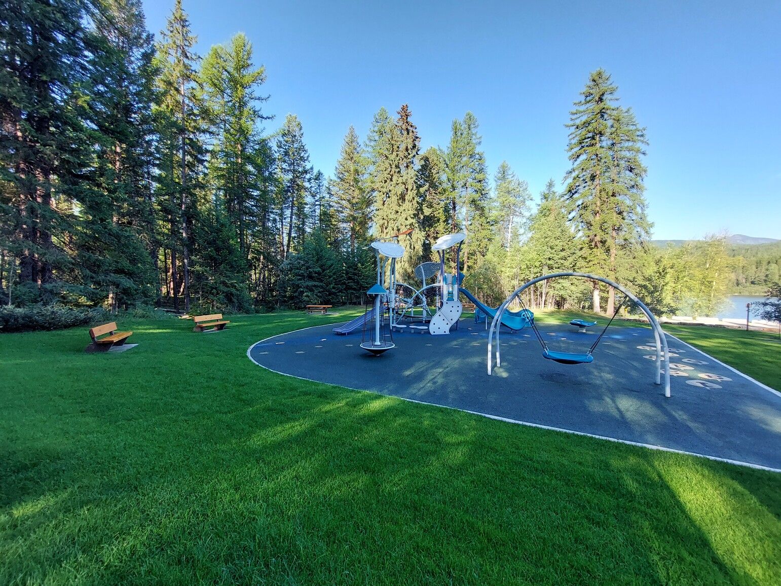 Day-use playground area at Jimsmith Lake Park.