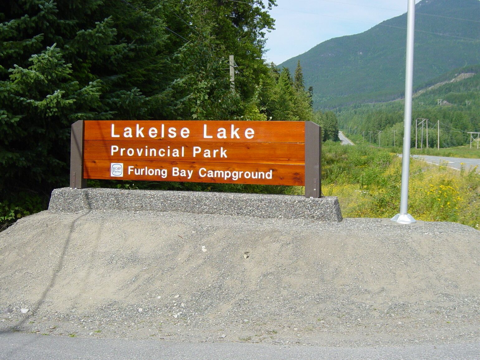 Lakelse Lake Park, Furlong Bay Campground sign.