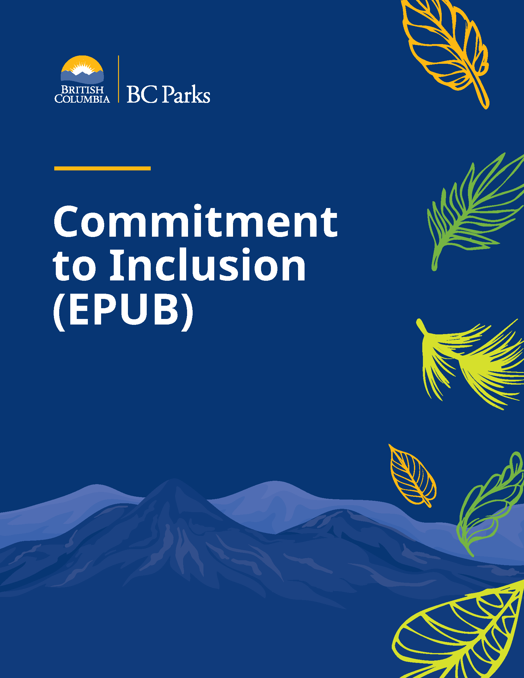 BC Parks Commitment to Inclusion EPUB in English