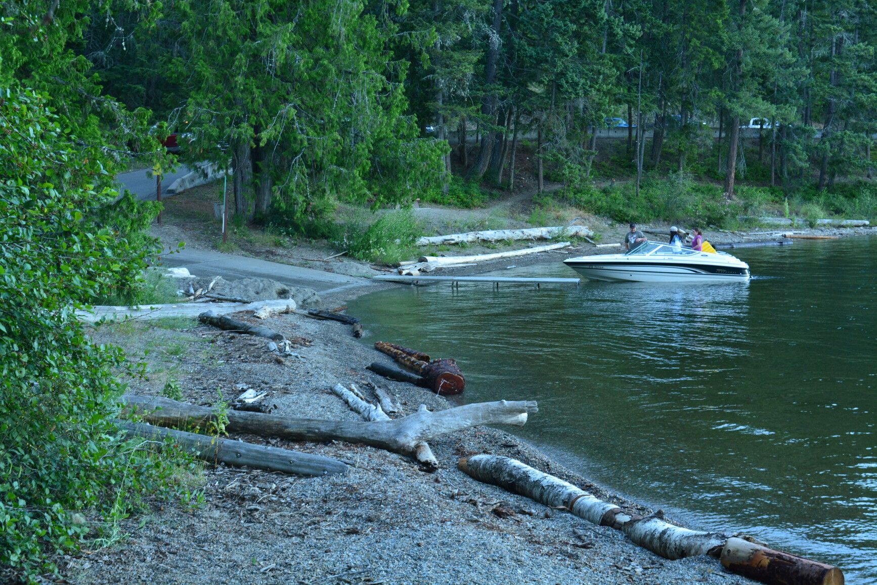 Herald Park offers a wide boat launch on Shuswap Lake.
