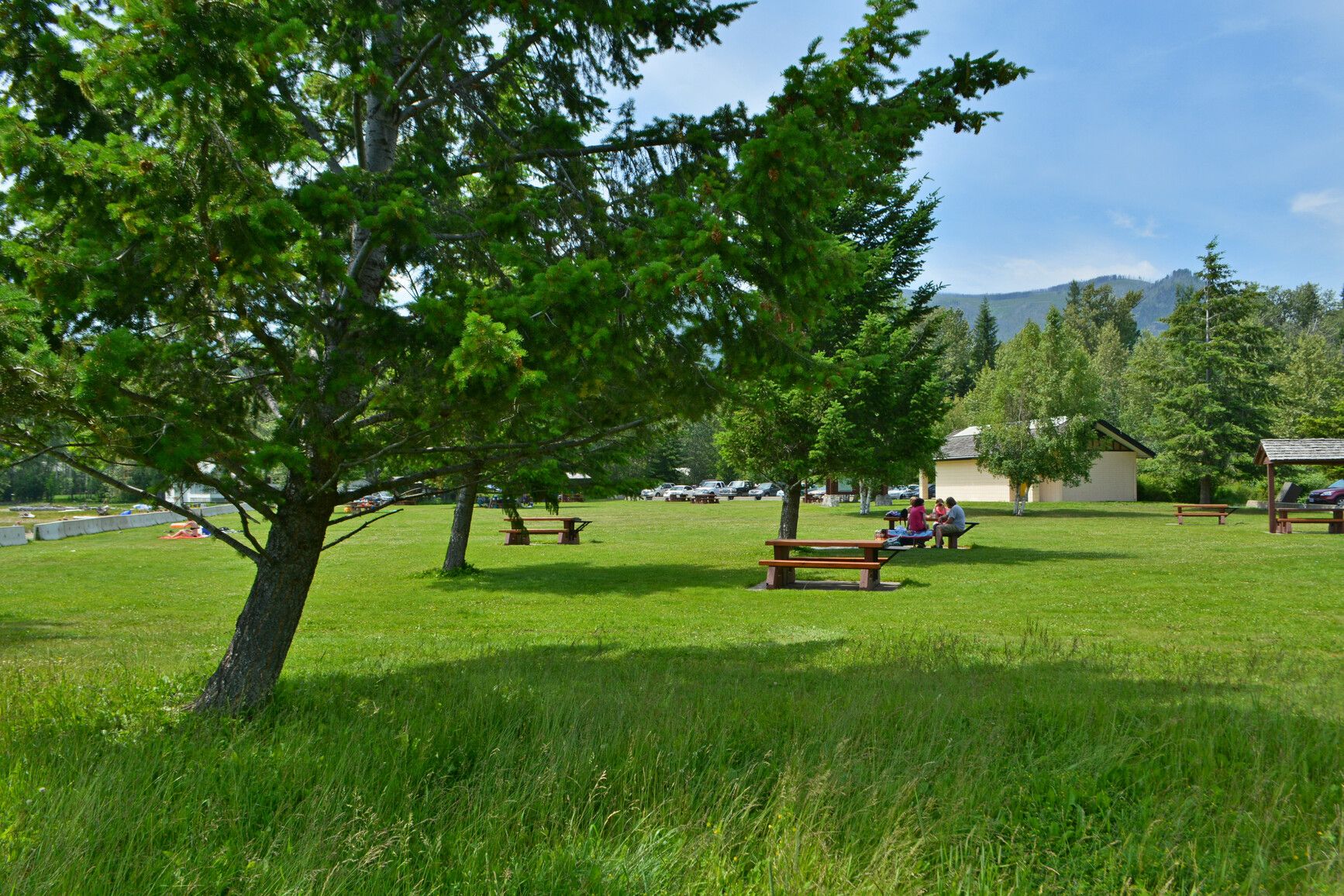 Day-use area in Moyie Lake Park.