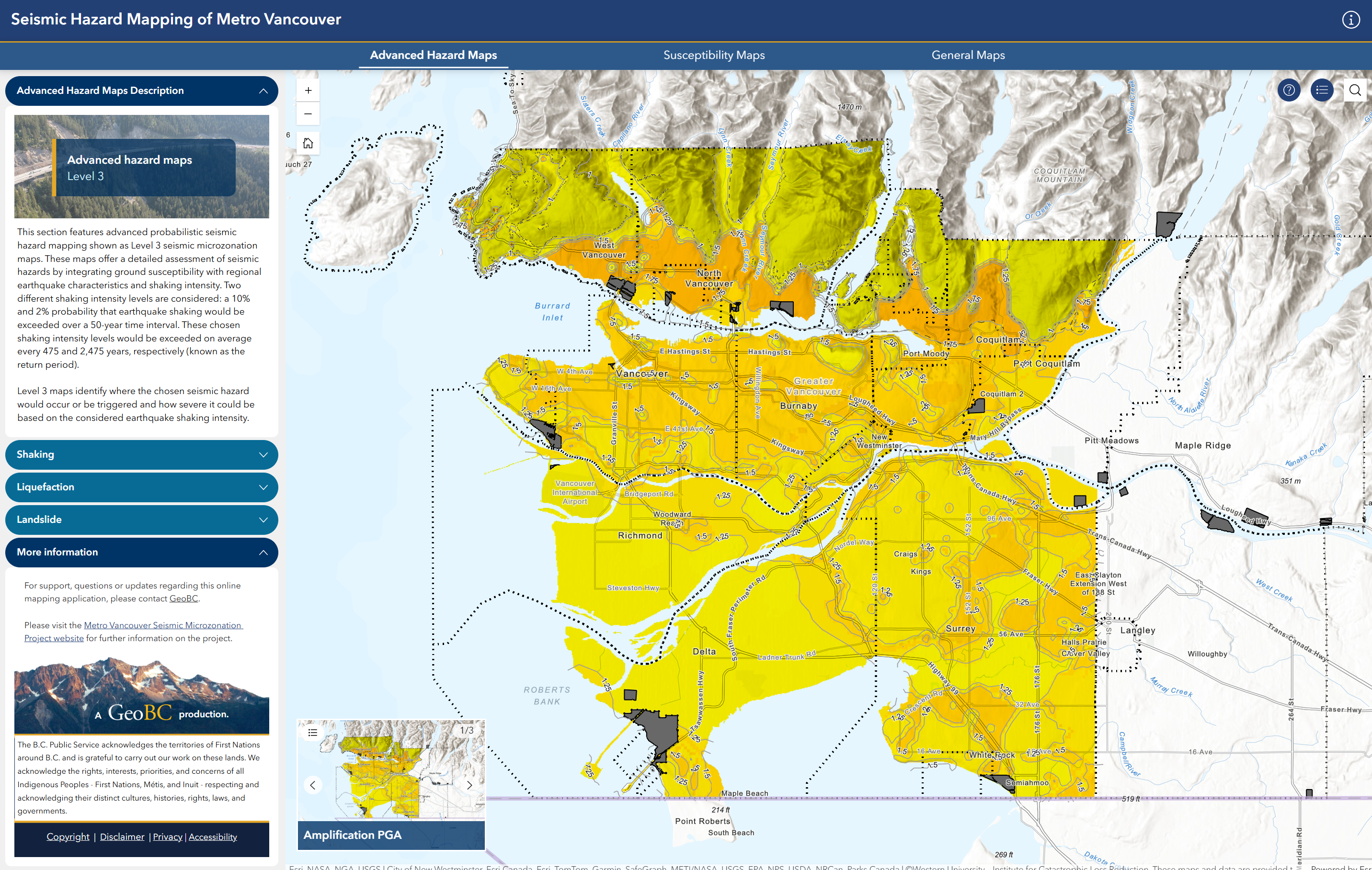 BC Seismic Microzonation Mapping Portal